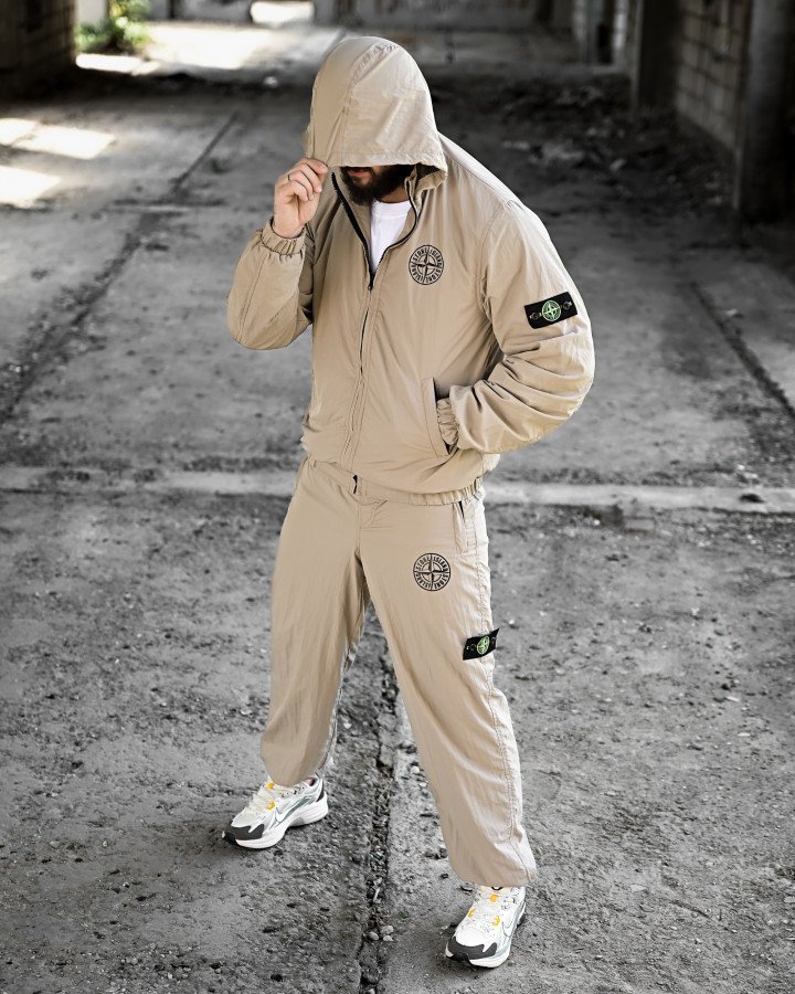 Спортивний костюм Stone Island submariner беж ВТ7645 - фото 4