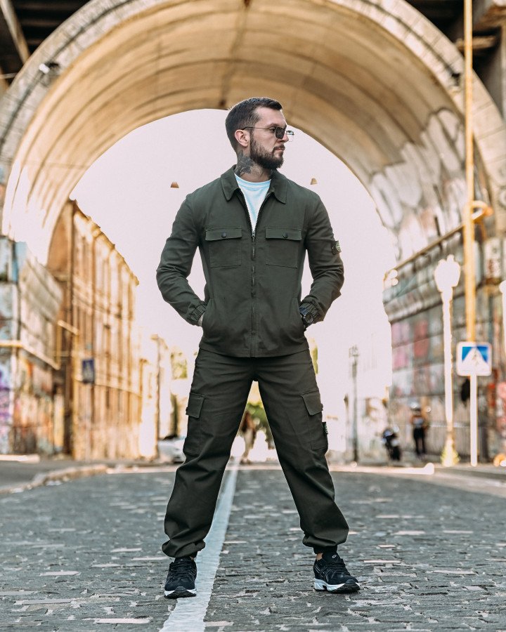 Костюм Stone island haki РА5073 - фото 4