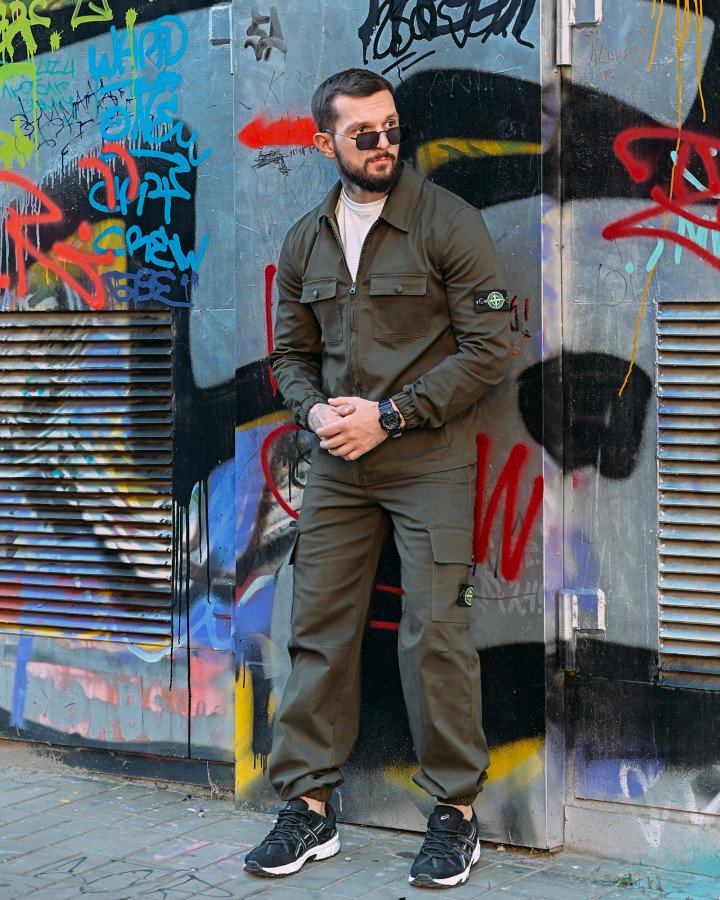 Костюм Stone island haki РА5073 - фото 5