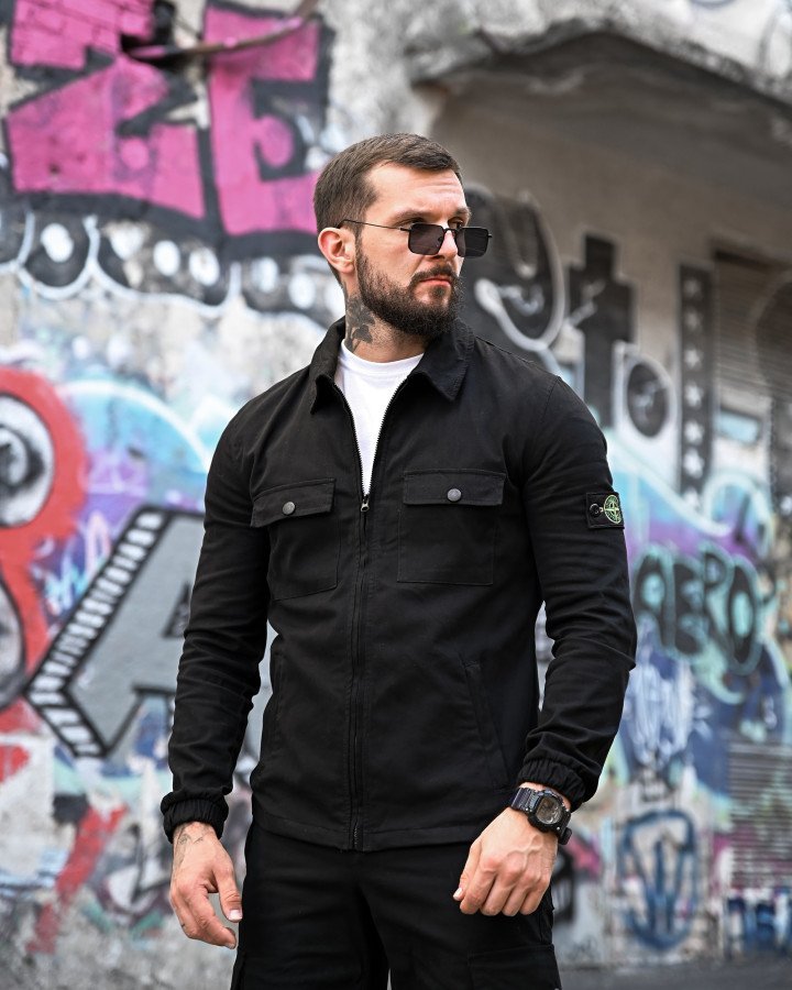 Костюм Stone island black РА5072 - фото 2
