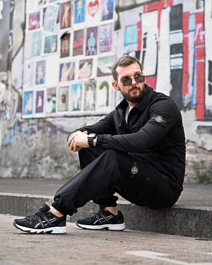 Костюм Stone island black РА5072 - фото 3