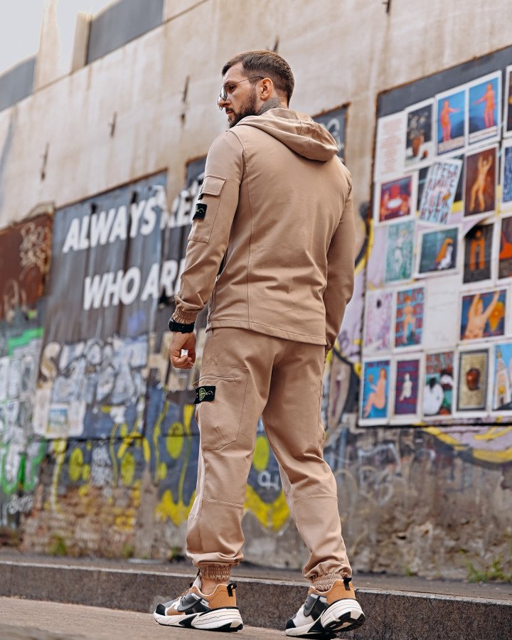 Спортивний Костюм Stone Island беж 4 ДЛ6301 - фото 2