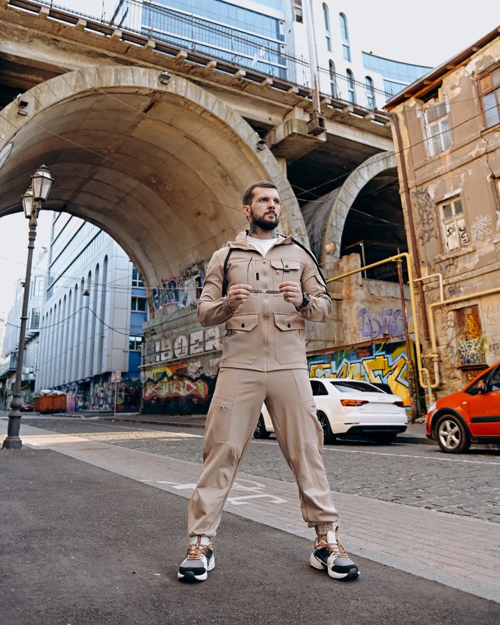 Спортивний Костюм Stone Island беж 4 ДЛ6301 - фото 3