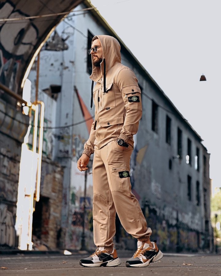 Спортивний Костюм Stone Island беж 4 ДЛ6301 - фото 9