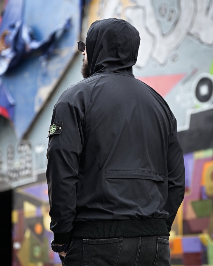 Міська Ветровка Stone island кишеня black 4 ДЛ7035 - фото 6