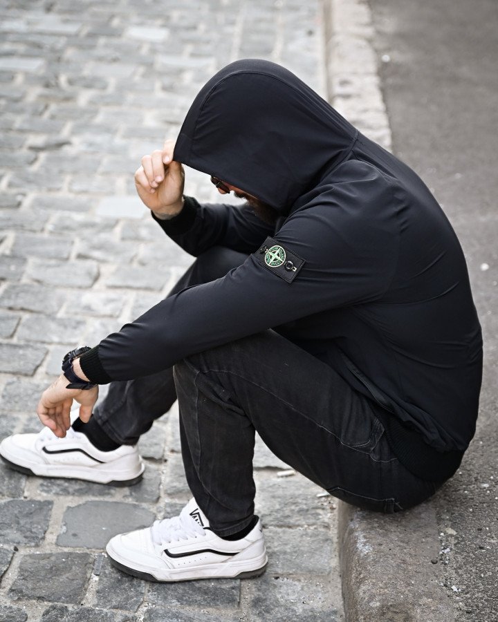 Міська Ветровка Stone island кишеня black 4 ДЛ7035 - фото 7