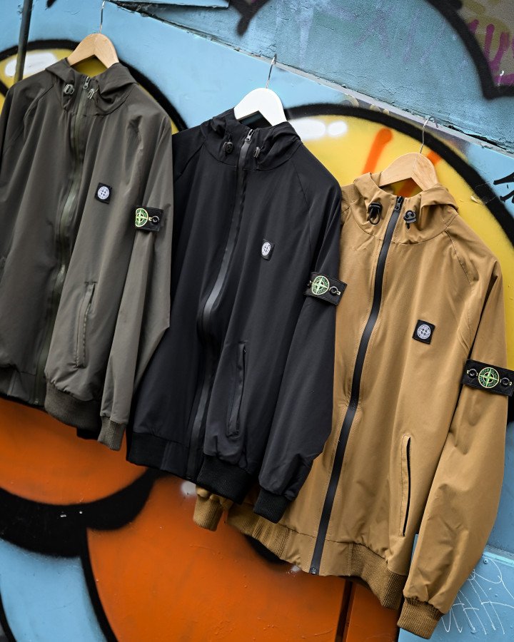 Міська Ветровка Stone island кишеня black 4 ДЛ7035 - фото 10