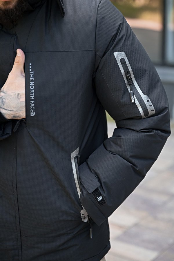 Чоловіча куртка The North Face black з підкладкою OMNI-HEAT ПП7850 - фото 3