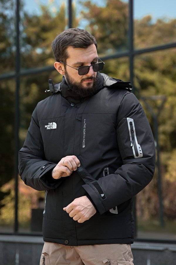 Чоловіча куртка The North Face black з підкладкою OMNI-HEAT ПП7850