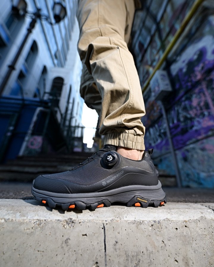 Термо Кросівки з автошнурівкою WindProof black ПП7896
