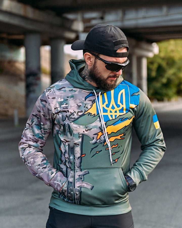Мілітарі худі SAINT Punisher Ukraine ПП8118 - фото 2