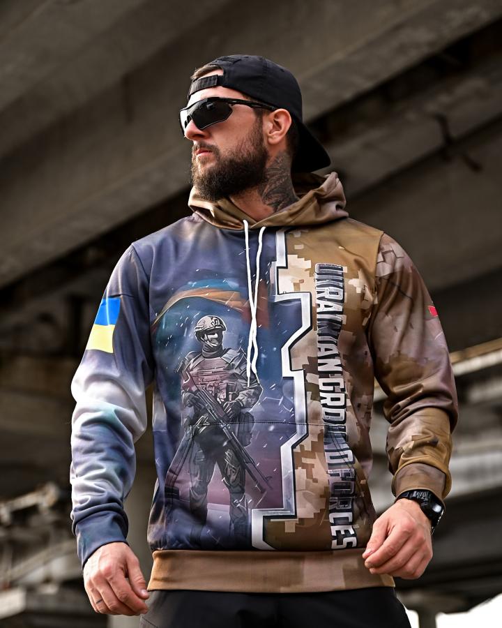 SAINT Ground force мультикам толстовка милитари на флисе кофта худи мужской тактический для туризма для города