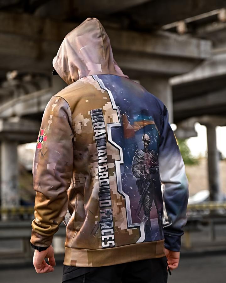 SAINT Ground force мультикам толстовка милитари на флисе кофта худи мужской тактический для туризма для города