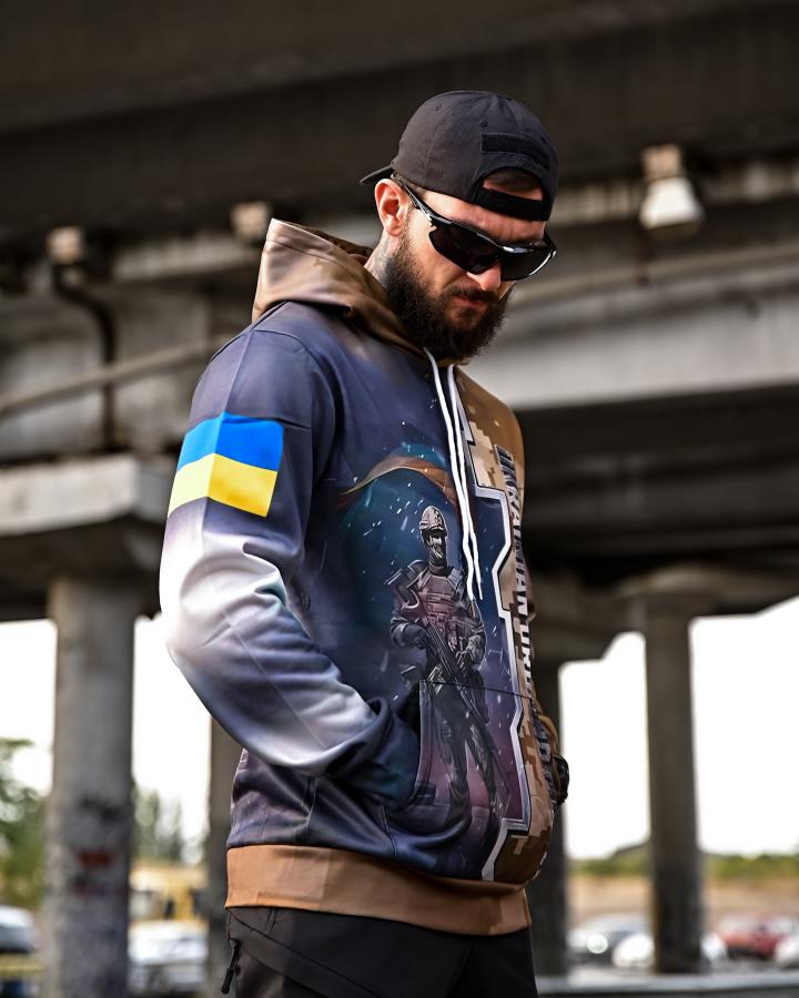 SAINT Ground force мультикам толстовка милитари на флисе кофта худи мужской тактический для туризма для города