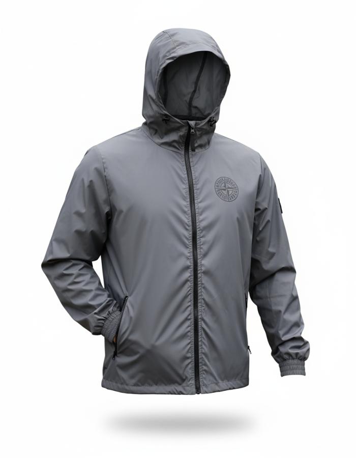 Куртка з кишенею Stone island grey 4 ПП8001 - фото 3