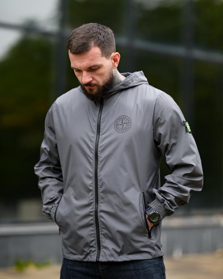 Куртка з кишенею Stone island grey 4 ПП8001