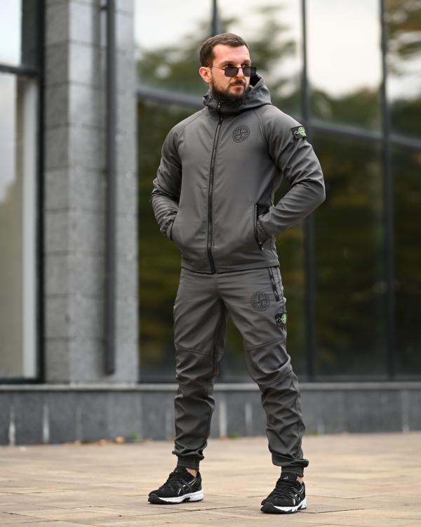 Зимовий костюм Stone island grot grey 4  ВТ68057 - 3