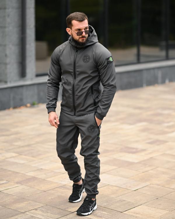 Зимовий костюм Stone island grot grey 4  ВТ68057 - 4