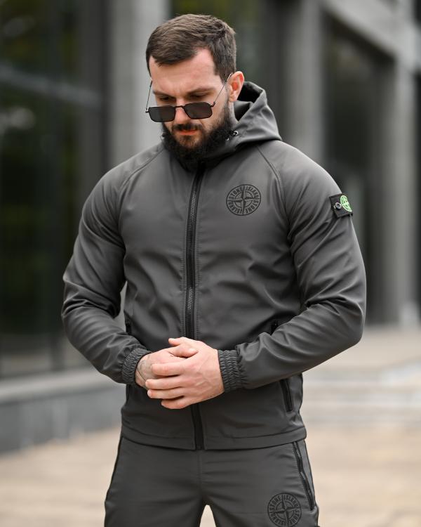 Зимовий костюм Stone island grot grey 4  ВТ68057 - 5