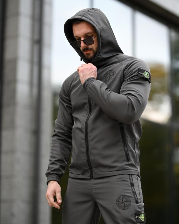 Зимовий костюм Stone island grot grey 4  ВТ68057 - 7