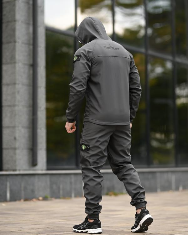 Зимовий костюм Stone island grot grey 4  ВТ68057 - 8