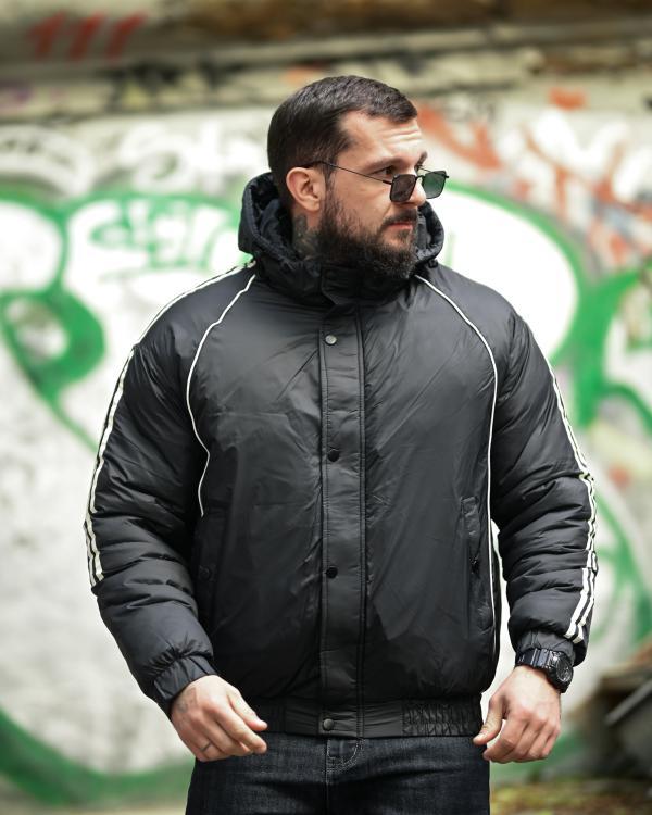 Чоловіча зимова куртка Line black ПП8095 - 3