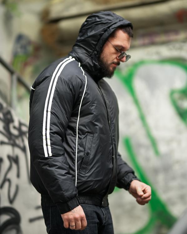 Чоловіча зимова куртка Line black ПП8095 - 6