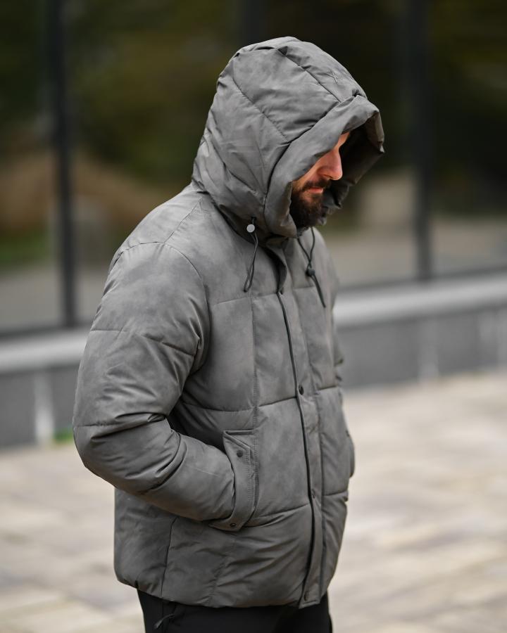 Зимня чоловіча курточка Arma grey ВТ6910 - фото 4