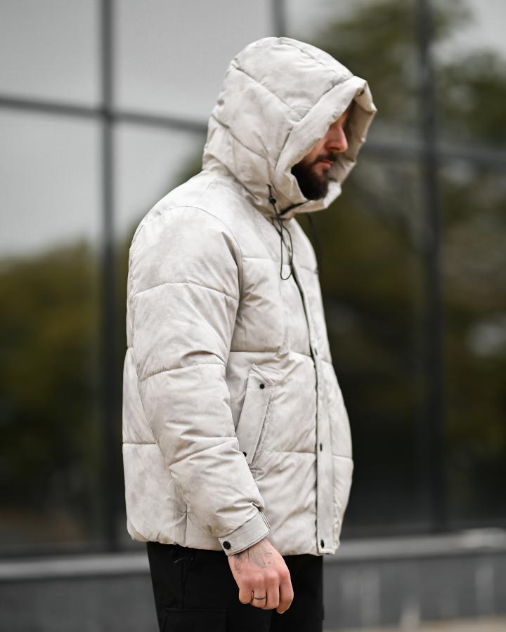 Зимня чоловіча курточка arma white ТР6406 - фото 4