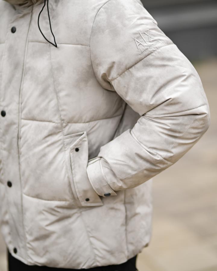 Зимня чоловіча курточка arma white ТР6406 - фото 6