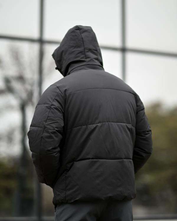 Зимова чоловіча куртка CK black ВТ6907 - 4