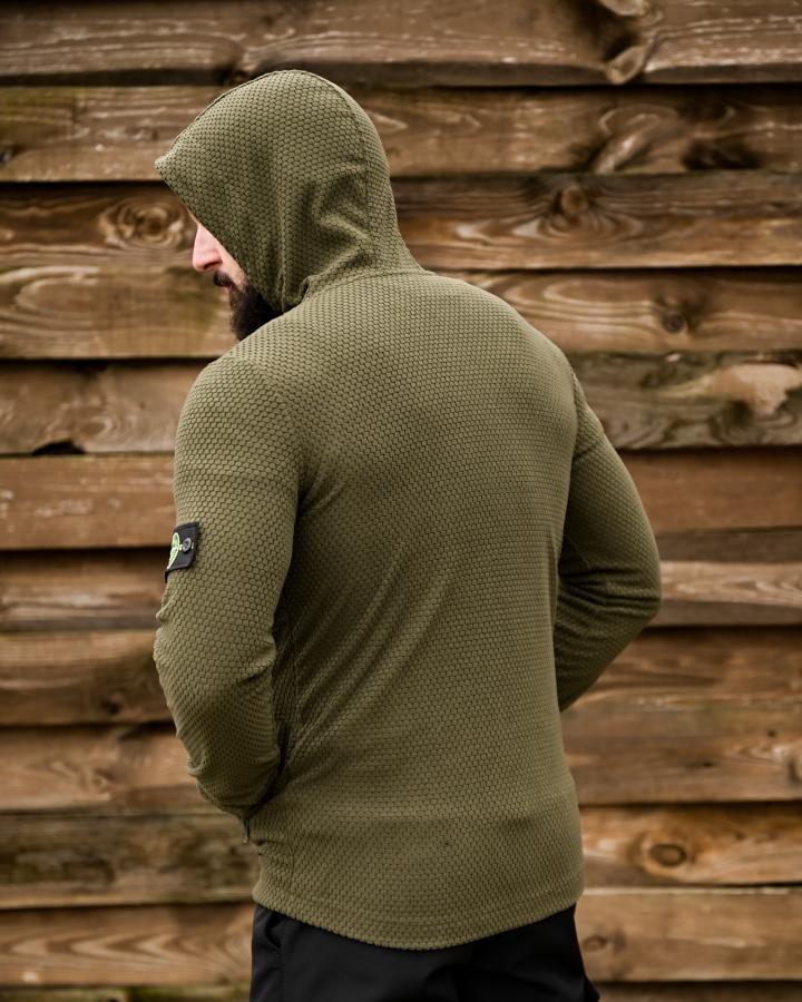 Флісова термокофта Stone Island олива ТР6515 - фото 4