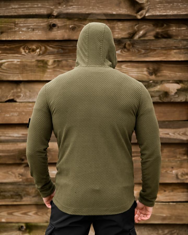 Флісова термокофта Stone Island олива ТР6515 - фото 5