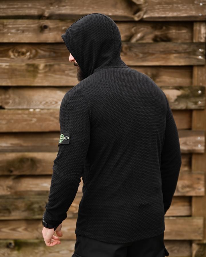 Флісова термокофта Stone Island black ТР6515 - фото 5