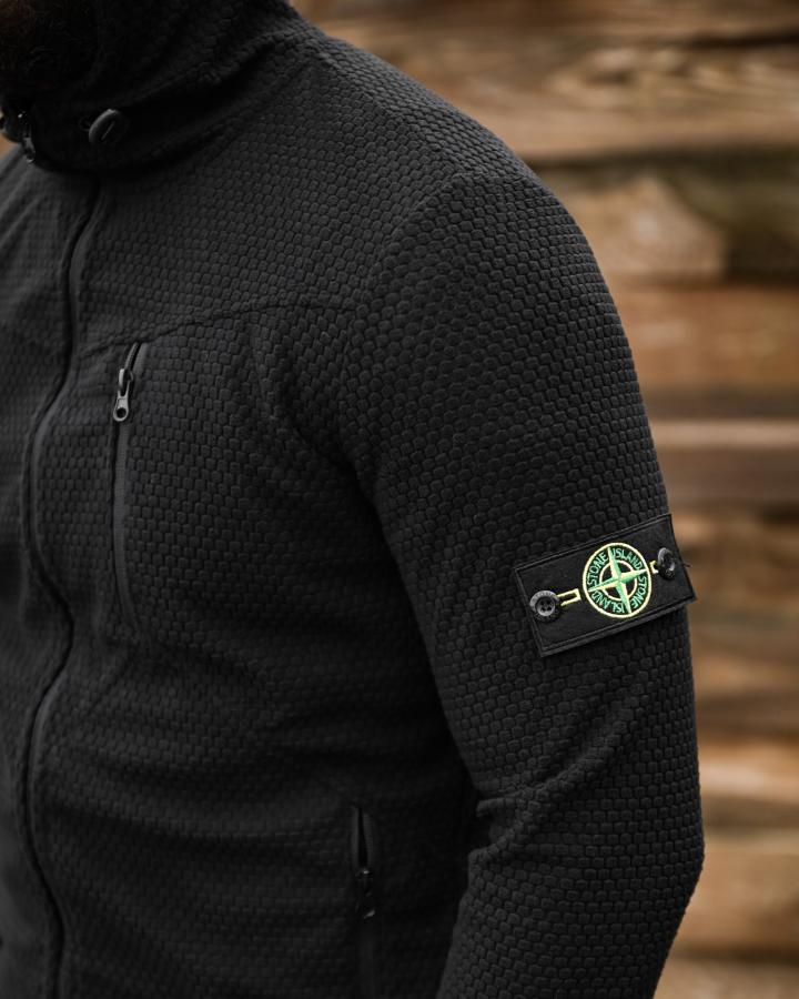 Флісова термокофта Stone Island black ТР6515 - фото 6