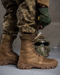 Утеплені берці з натурального нубуку Coyote ВТ6242