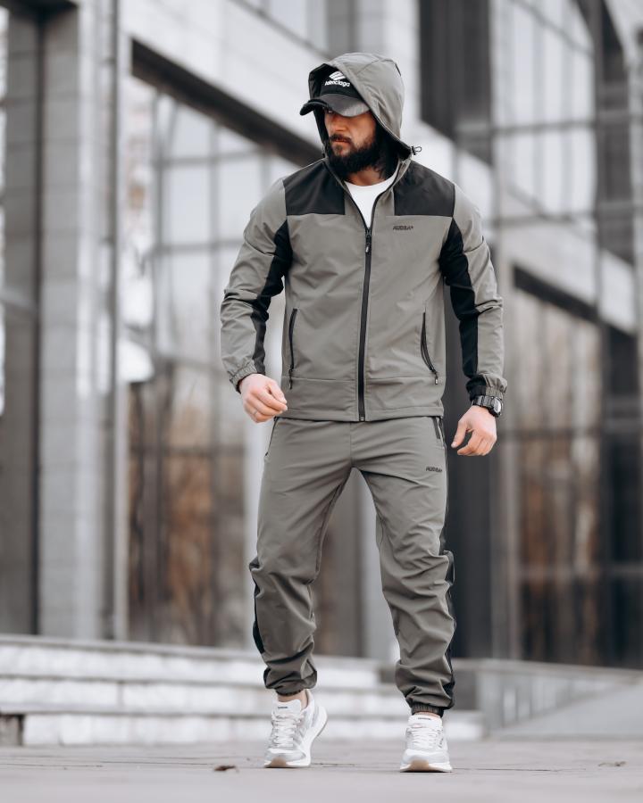 Чоловічий спортивний костюм APACHI black/haki ТР6789