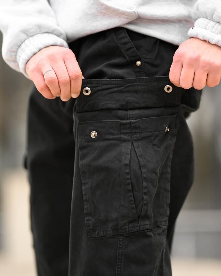 Карго штани Oversize (Black) чорні ВТ5300 - фото 7