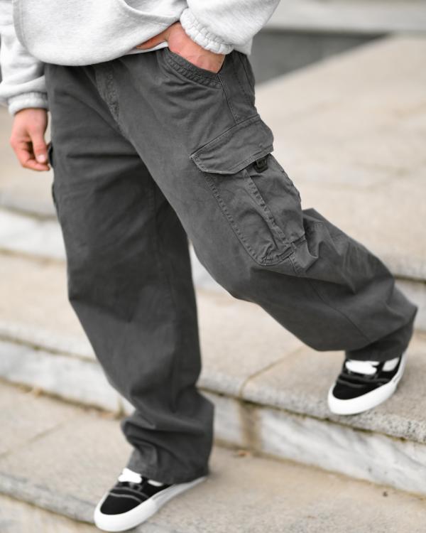 Карго штани Oversize сірі з поясом ВТ5295 - 5