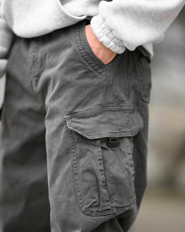 Карго штани Oversize сірі з поясом ВТ5295 - 7