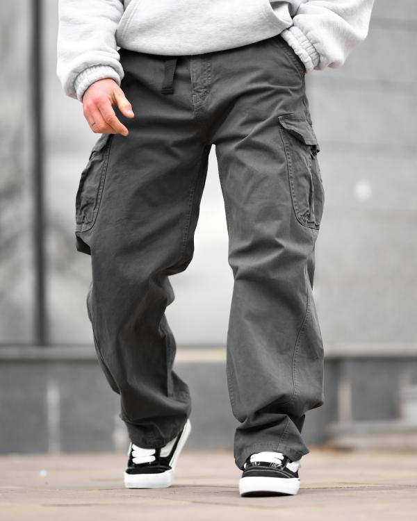 Карго штани Oversize сірі з поясом ВТ5295 - 10