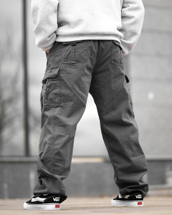 Карго штани Oversize сірі з поясом ВТ5295 - 11