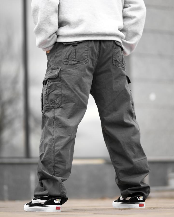 Карго штани Oversize сірі з поясом ВТ5295 - фото 10