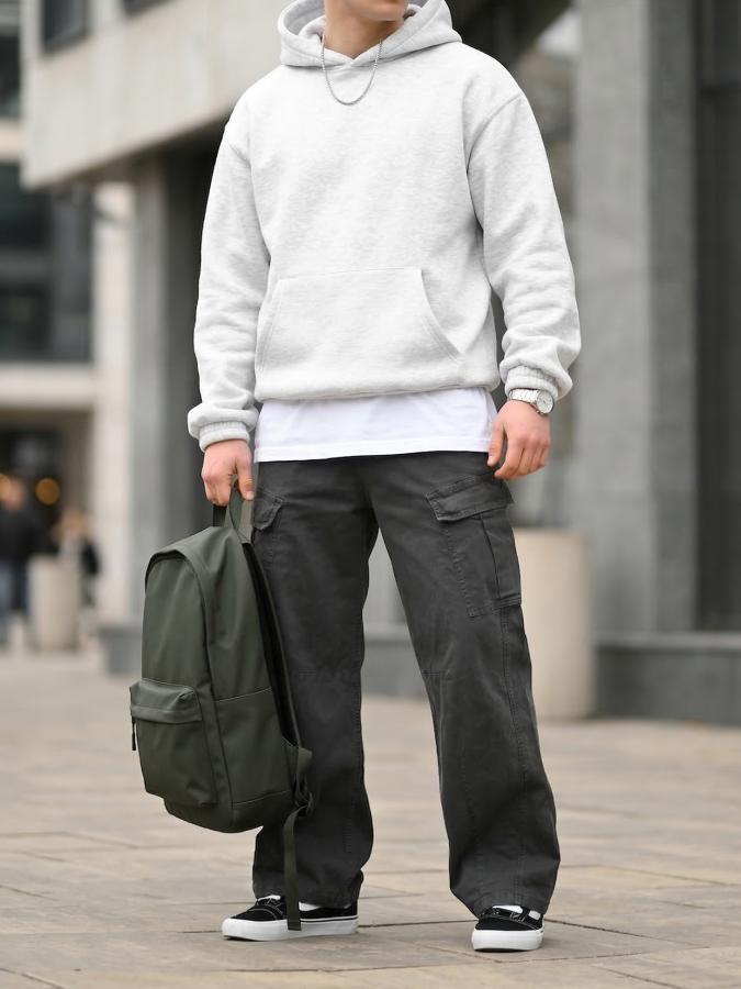 Карго штани Oversize denim сірі ВТ5294