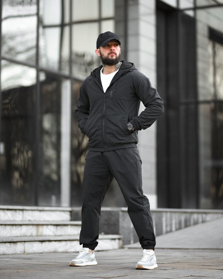 Чоловічий спортивний костюм steller black ТР6791