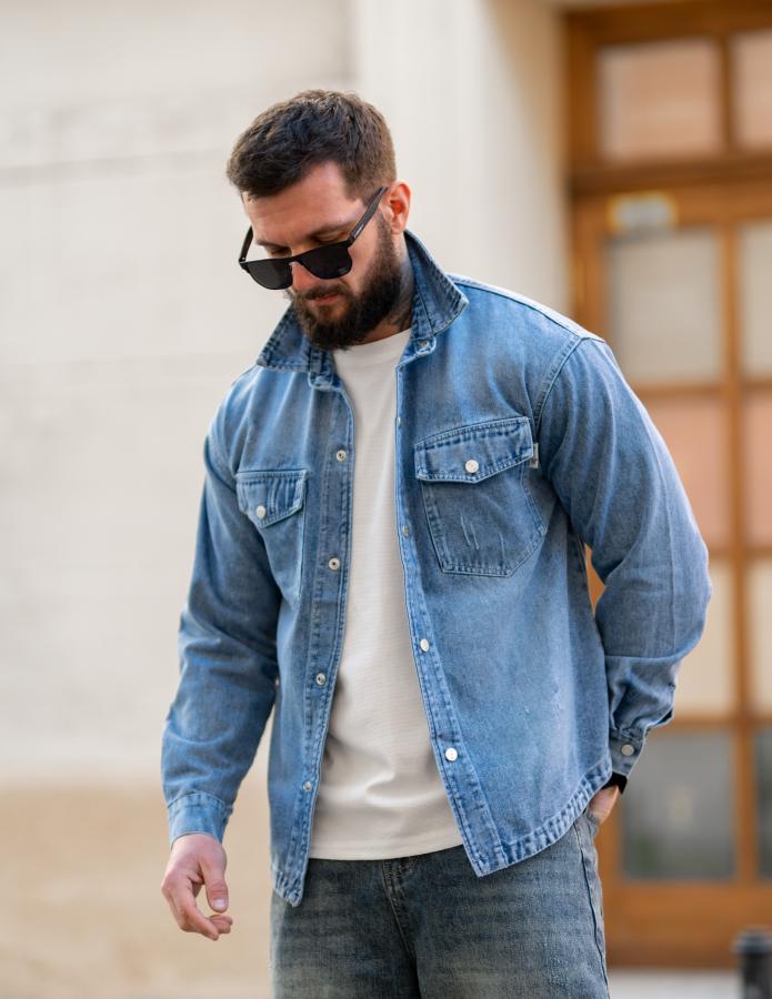 Сорочка джинсова jeans ТР6804 - фото 3