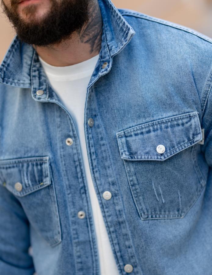 Сорочка джинсова jeans ТР6804 - фото 6
