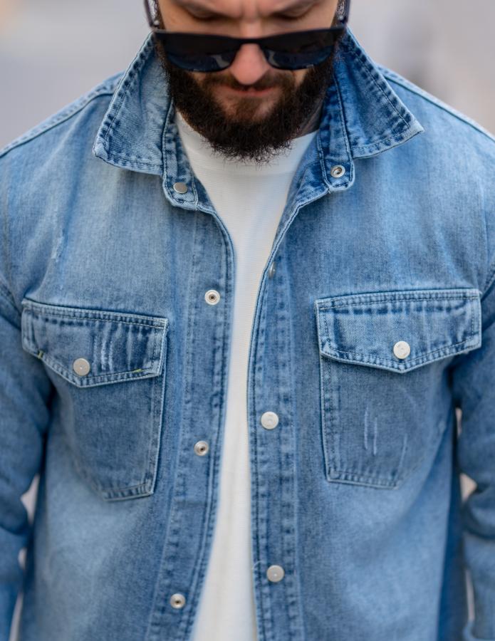 Сорочка джинсова jeans ТР6804 - фото 7