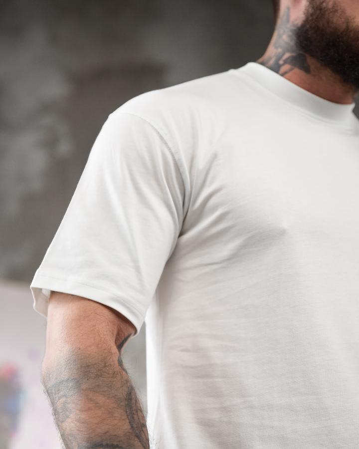 Футболка oversize stussy white ТР6881 - фото 4