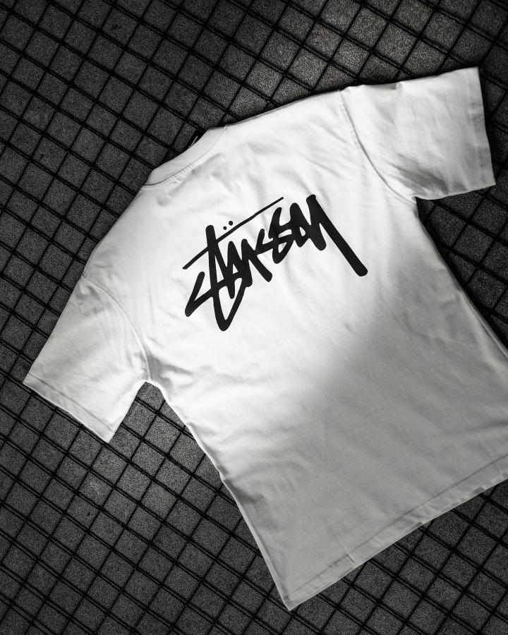 Футболка oversize stussy white ТР6881 - фото 5